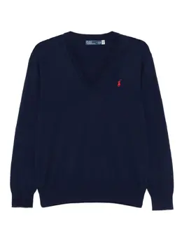 Polo Ralph Lauren: Свитер с v-образным вырезом 