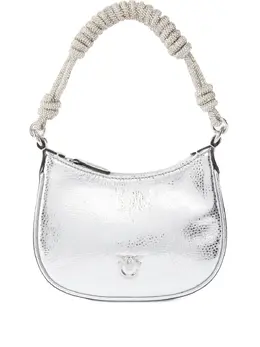 PINKO: Серебристая сумка 
