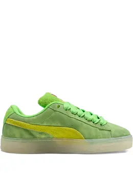 PUMA: Зелёные кроссовки  Suede