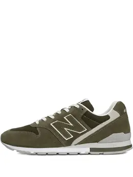 New Balance: Зелёные кроссовки 