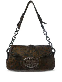 Prada Pre-Owned: Сумка с леопардовым принтом 