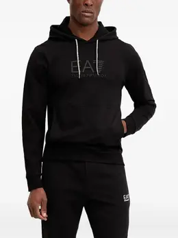 Ea7 Emporio Armani: Чёрная толстовка 