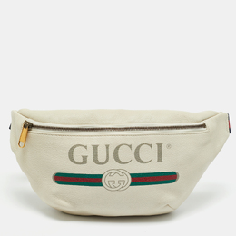 Gucci: Белая поясная сумка  Web