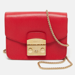 Furla: Красная сумка через плечо  Metropolis Mini