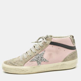 Golden Goose: Розовые кроссовки  Mid Star