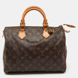Louis Vuitton: Коричневая сумка  Speedy 30