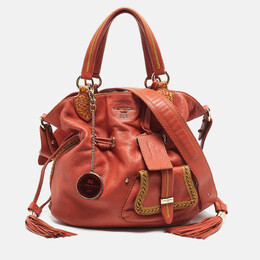Lancel: Оранжевая сумка 