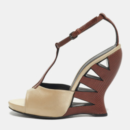 Bottega Veneta: Бежевые сандалии  Wedge