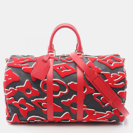 Louis Vuitton: Чёрная сумка  Keepall