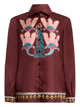 ETRO: Рубашка с растительным принтом 