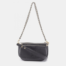 Louis Vuitton: Чёрная сумка  Pochette Accessoires