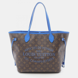 Louis Vuitton: Голубая сумка  Neverfull MM