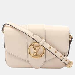 Louis Vuitton: Бежевая сумка через плечо  Pont Neuf