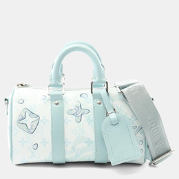 Louis Vuitton: Голубая сумка  Keepall