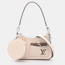 Louis Vuitton: Бежевая сумка  Épi