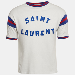 Saint Laurent Paris: Белая футболка 