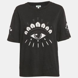 Kenzo: Чёрная футболка  Eye