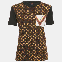 Louis Vuitton: Коричневая футболка 