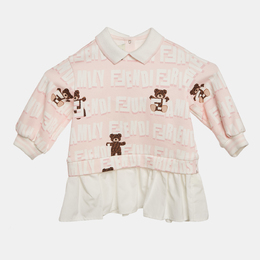 Fendi kids: Розовое платье 
