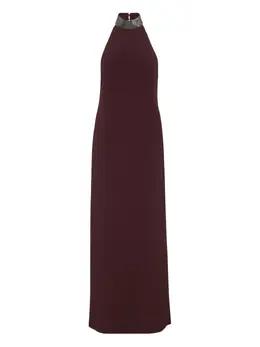 Brunello Cucinelli: Бордовое платье 