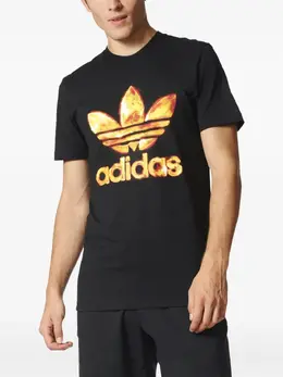 adidas: Чёрная футболка  Trefoil
