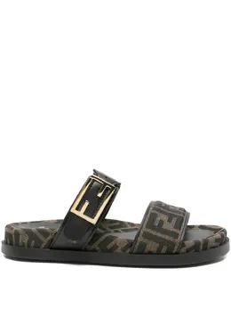 FENDI: Чёрные сандалии  FF