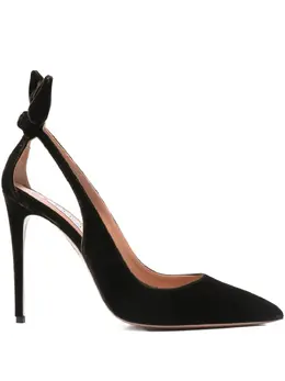Aquazzura: Тёмные туфли  Bow Tie