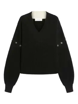 Sportmax: Свитер с v-образным вырезом 