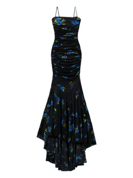 Blumarine: Платье с растительным принтом 
