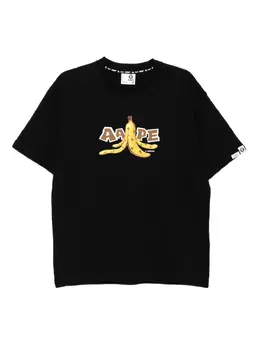 AAPE BY *A BATHING APE®: Чёрная футболка 