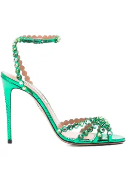 Aquazzura: Зелёные сандалии  Tequila