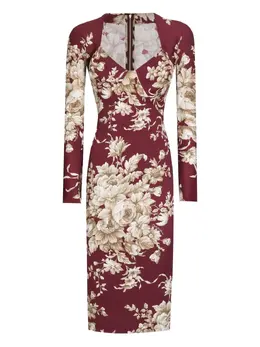 Dolce & Gabbana: Платье с растительным принтом 