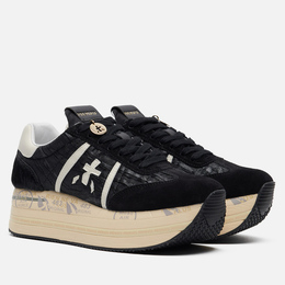 Premiata: Чёрные кроссовки  Beth
