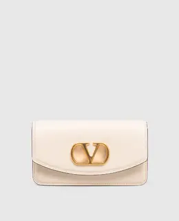 Valentino: Бежевый клатч 