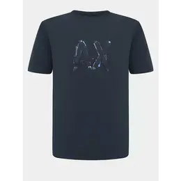 Armani Exchange: Синяя футболка 