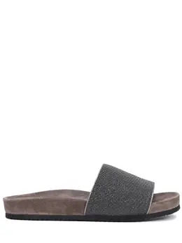BRUNELLO CUCINELLI: Коричневые шлёпанцы 