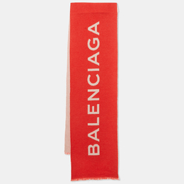 Balenciaga: Красный шарф 