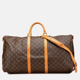 Louis Vuitton: Коричневая сумка  Keepall