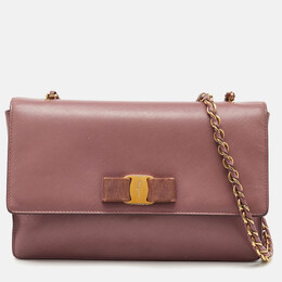 Salvatore Ferragamo: Розовая сумка  Vara Bow