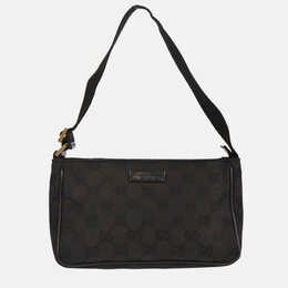 Gucci: Чёрная сумка  GG