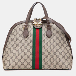 Gucci: Бежевая сумка  GG Supreme