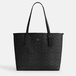 Coach: Чёрная сумка-шоппер 