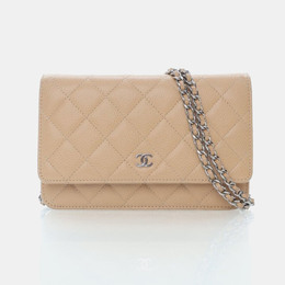 Chanel: Бежевый кошелёк 
