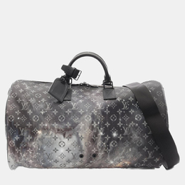Louis Vuitton: Чёрная сумка  Keepall