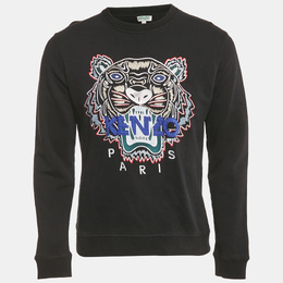 Kenzo: Чёрный свитшот  Tiger