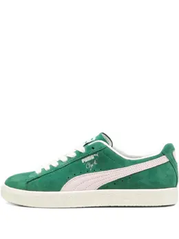 PUMA: Зелёные кроссовки  Clyde