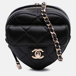 Chanel: Чёрная сумка через плечо 