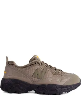 New Balance: Коричневые кроссовки  801