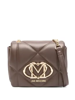 Love Moschino: Коричневая сумка через плечо 