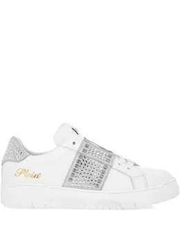 Philipp Plein: Белые кроссовки  Crystal